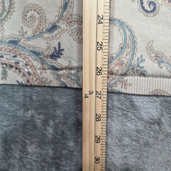 J Jill Sweater Womens XL Cream Paisley Neutral Coastal Casual Beachy Pullover - Picture 7 of 7